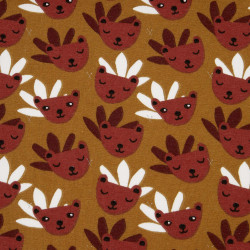 Printed Jersey RODY Ochre / Red Tile